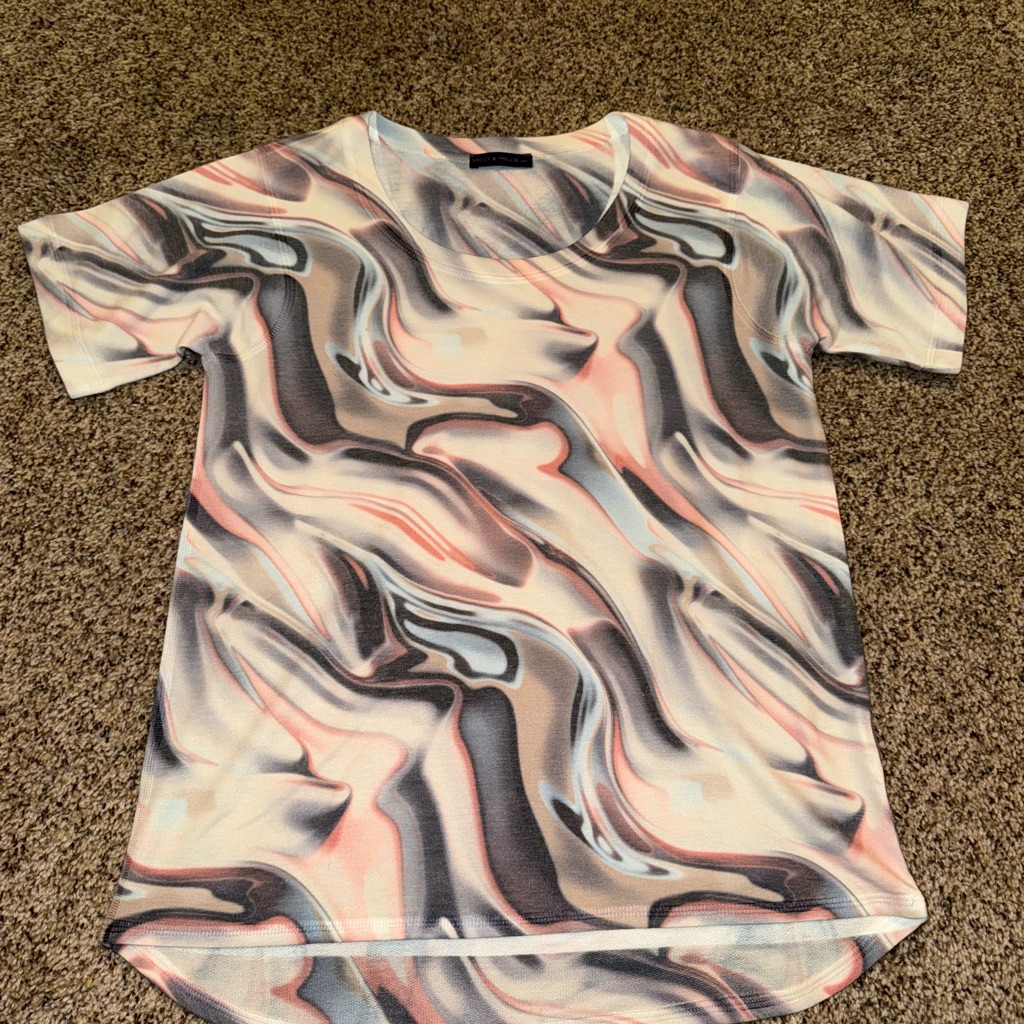 Nally And Millie Abstract Swirl Patterned T-Shirt
